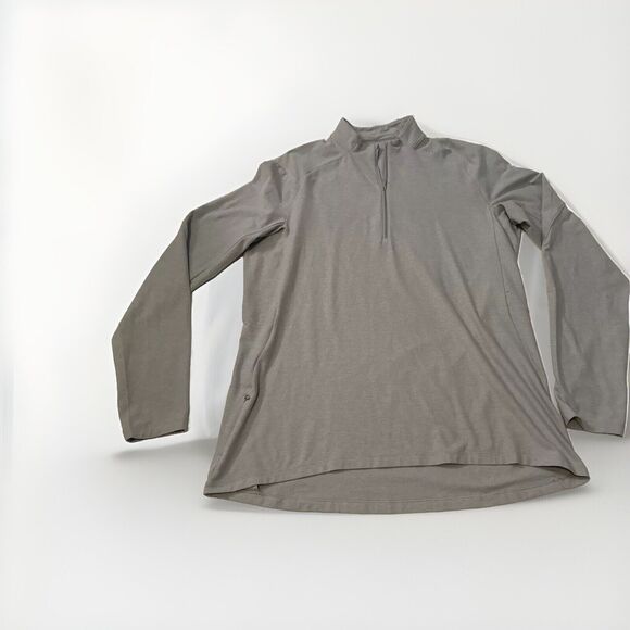 Lululemon Men's Surge Warm Grey 1/2 Zip Pullover Size XL Thumb Hole Pockets - Picture 1 of 5